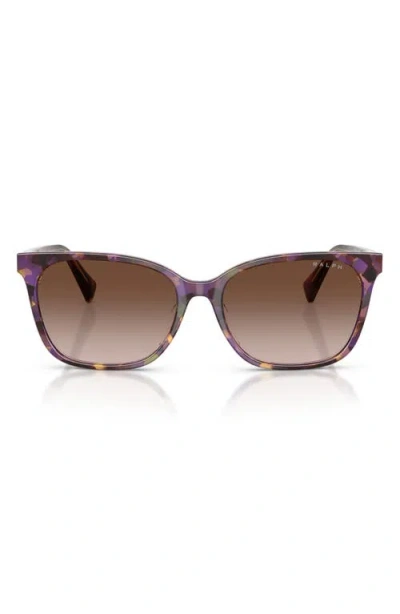 Ralph 56mm Gradient Square Sunglasses In Brown