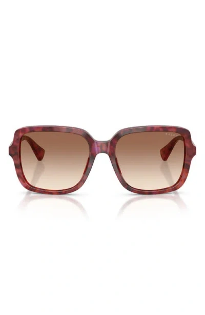 Ralph 56mm Gradient Square Sunglasses In Brown