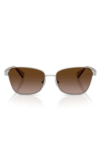 Ralph 56mm Oversize Gradient Irregular Sunglasses In Brown