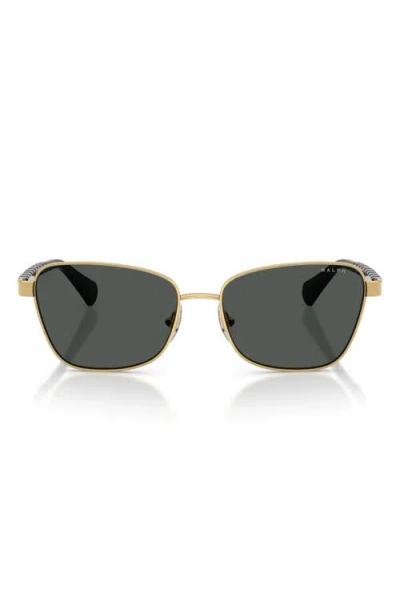 Ralph 56mm Oversize Gradient Irregular Sunglasses In Gold