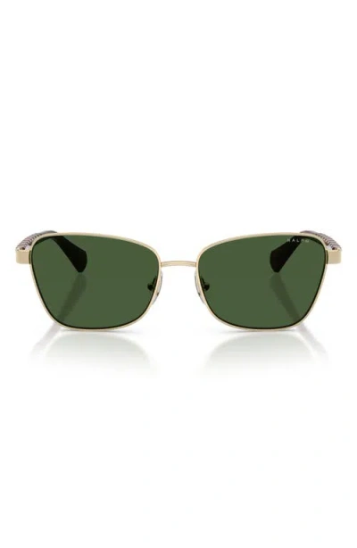 Ralph 56mm Oversize Gradient Irregular Sunglasses In Green