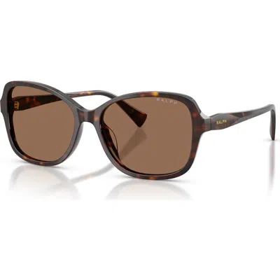 Ralph 57mm Square Sunglasses In Brown