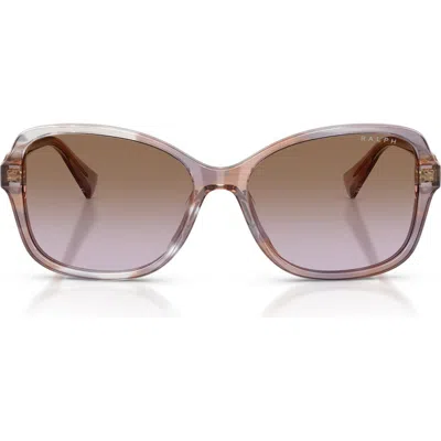 Ralph 57mm Square Sunglasses In Brown