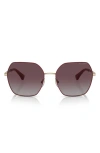 Ralph 58mm Polarized Gradient Square Sunglasses In Red