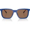 Ralph Lauren Ralph By  55mm Rectangular Sunglasses In Dark Brown