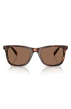 Ralph Lauren Ralph By  55mm Rectangular Sunglasses In Brown Tort