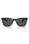 Ralph Lauren Ralph By  55mm Square Sunglasses In Shiny Black