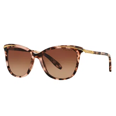 Ralph By Ralph Lauren Ra 5203 1463t5 54mm Womens Cat-eye Sunglasses In Brown