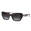 Ralph Lauren Ra 5292 5001t3 53mm Womens Rectangle Sunglasses In Black