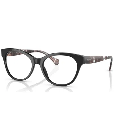 Ralph By Ralph Lauren Women's Cat Eye Eyeglasses, Ra714152-o In Shiny Black