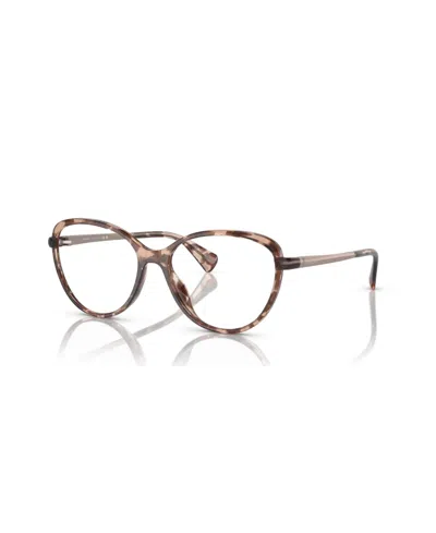 Ralph By Ralph Lauren Women's Eyeglasses, Ra7157u In Shiny Pink Havana