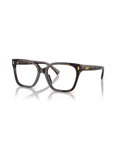 Ralph Lauren Women's Eyeglasses, Ra7158u In Shiny Dark Havana