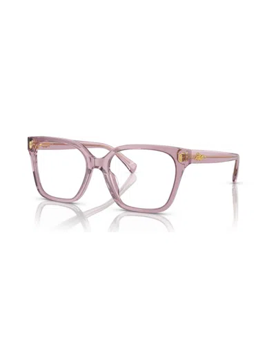 Ralph Lauren Women's Eyeglasses, Ra7158u In Shiny Transparent Violet