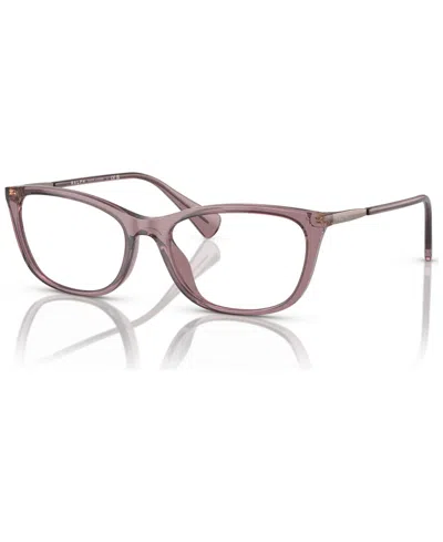 Ralph Lauren Women's Oval Eyeglasses, Ra7138u 54 In Transparent Plum