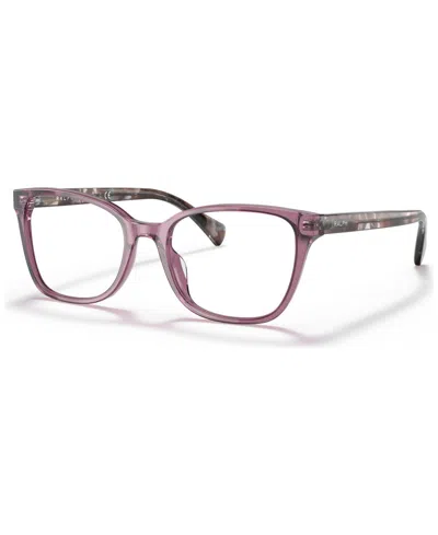 Ralph Lauren Women's Pillow Eyeglasses Ra7137u In Shiny Transparent Violet