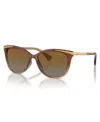 Ralph Lauren Women's Polarized Sunglasses, Ra5309u In Transparent Light Brown