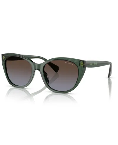 Ralph Lauren Women's Polarized Sunglasses Ra5324u In Shiny Transparent Green