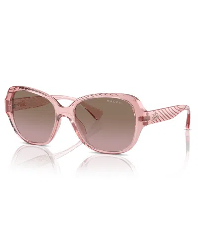 Ralph By Ralph Lauren Women's Sunglasses, Ra5316u In Shiny Transparent Pink