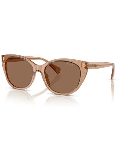Ralph Lauren Women's Sunglasses Ra5324u In Shiny Transparent Brown