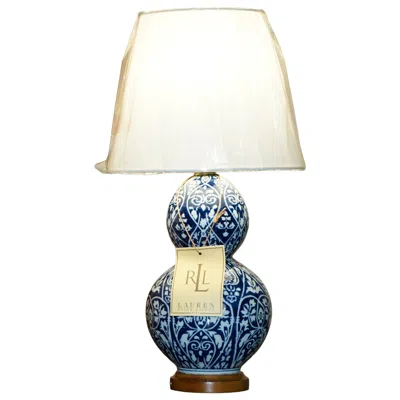 Pre-owned Ralph Lauren 1 Of 4 Brand New In The Box  Batik Porcelain Cobalt Blue Table Lamps