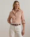 Ralph Lauren Petite Relaxed-fit Linen Shirt In Sunrise Blush