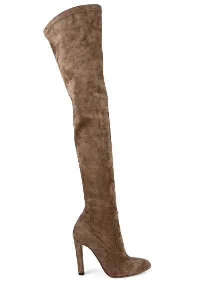Ralph Lauren Louren Thigh High Boots In Brown