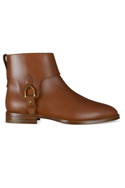 Ralph Lauren Reanne Stirrup-buckle Boots In Multi