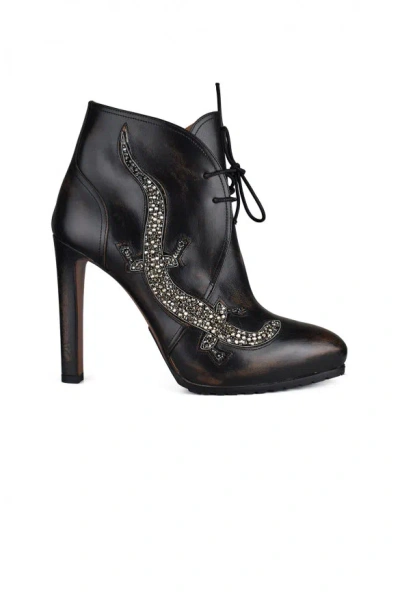 Ralph Lauren Sequined Reptile Reanna Boots In Multi