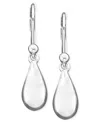 Ralph Lauren 14k Gold-plated Hammered Teardrop Drop Earrings In Silver