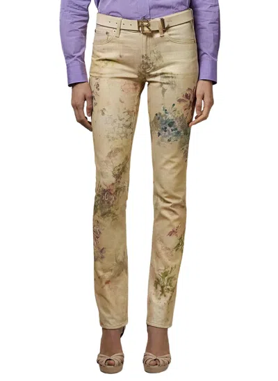 Ralph Lauren Floral 160 Slim Denim Jean In Purple