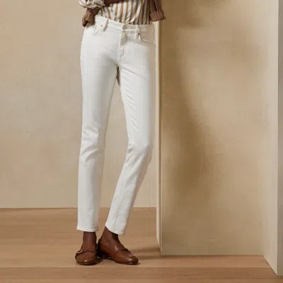 Ralph Lauren 160 Slim Jean In Rinsed White