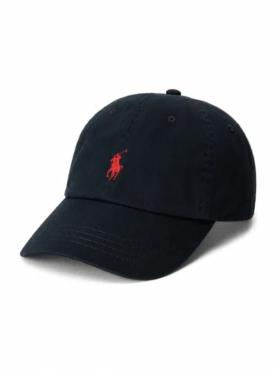 Ralph Lauren 16/1 Twill Cap Hat In Black