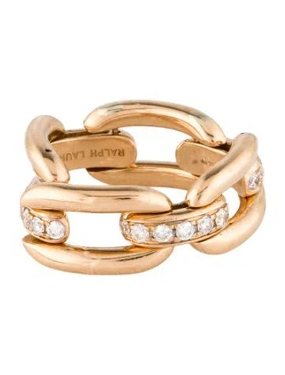 Pre-owned Ralph Lauren 18k Diamond Flexible Chunky Chain Band In Multi