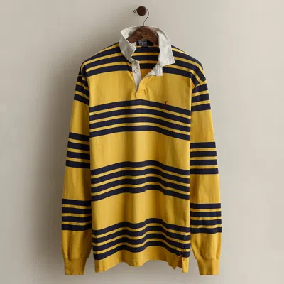 Ralph Lauren 1987 Striped Rugby Shirt In Yellow