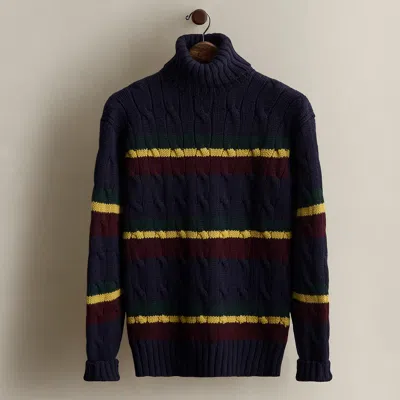 Ralph Lauren 1989 Striped Cable-knit Sweater In Multi