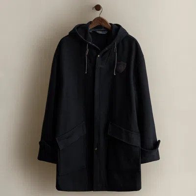 Ralph Lauren 1990 Crest Hooded Coat In Blue