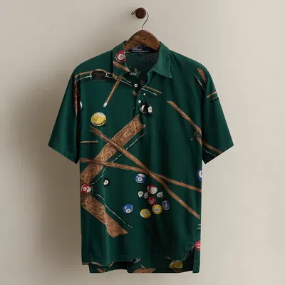 Ralph Lauren 1992 Billiards-print Polo Shirt In Green