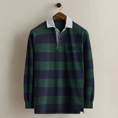 Ralph Lauren 1998 Logo Striped Rugby Shirt In Green