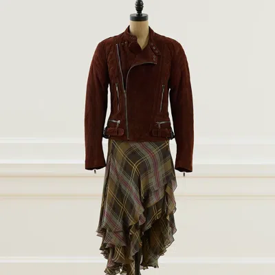 Ralph Lauren 2003 Garrett Goat-suede Jacket In Brown