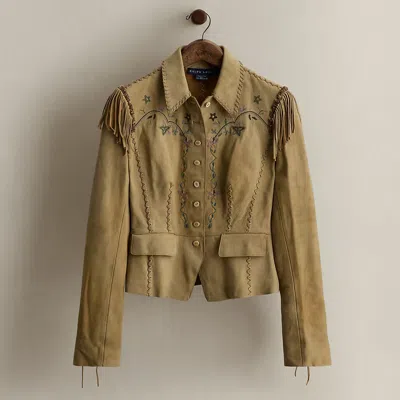 Ralph Lauren 2006 Western Suede Jacket In Brown