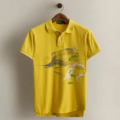 Ralph Lauren 2008 Swordfish-print Polo Shirt In Yellow