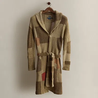 Ralph Lauren 2010 Silk-linen Belted Sweater In Brown