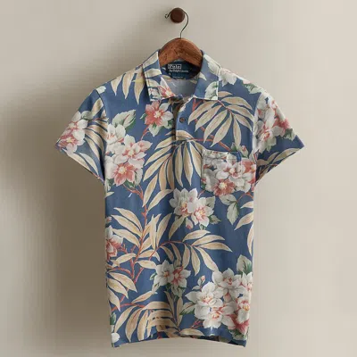 Ralph Lauren 2011 Floral-print Polo Shirt In Blue