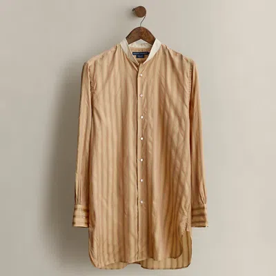 Polo Ralph Lauren 2011 Long Striped Silk Shirt In Multi
