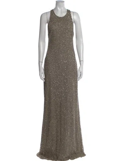 Pre-owned Ralph Lauren 2018 Long Dress In Neutral