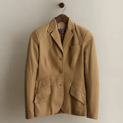 Ralph Lauren 2021 Calfskin Jacket In Brown