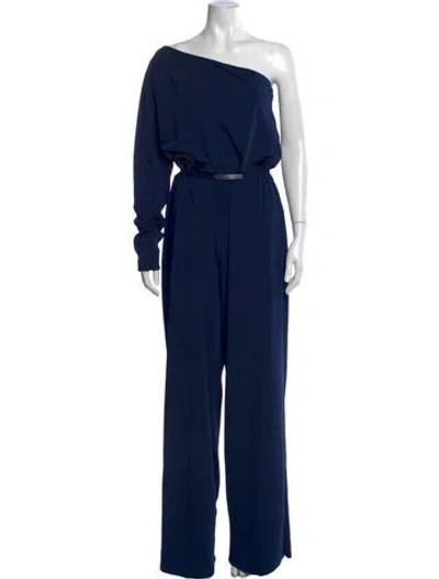 Pre-owned Ralph Lauren 2021 One-shoulder Jumpsuit In Blue