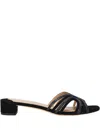 Ralph Lauren 25mm Fay Multistrap Sandals In Black