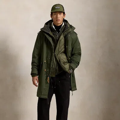 Polo Ralph Lauren 3-in-1 Twill Marsh Coat In Company Olive