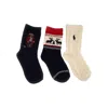 Polo Ralph Lauren 3-pack Cotton-blend Socks Kids In Multicolor